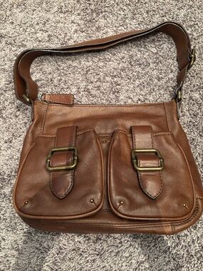 Banana Republic Cognac Brown Leather Shoulder Bag